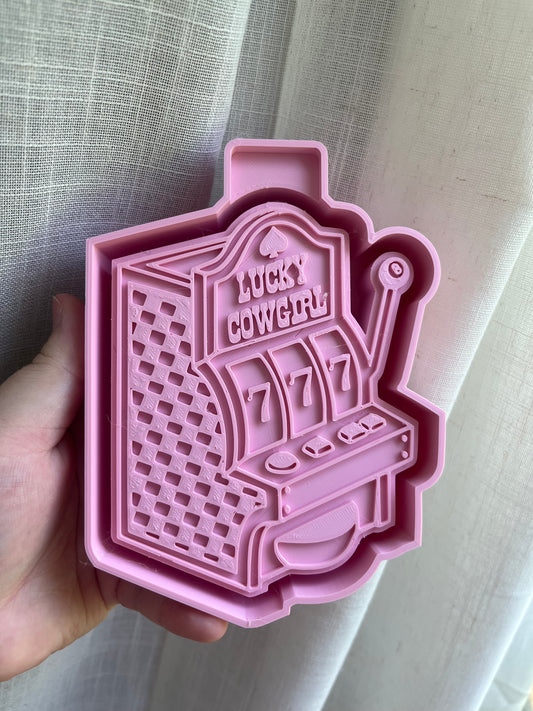 Lucky cowgirl slot machine silicone mold for freshie