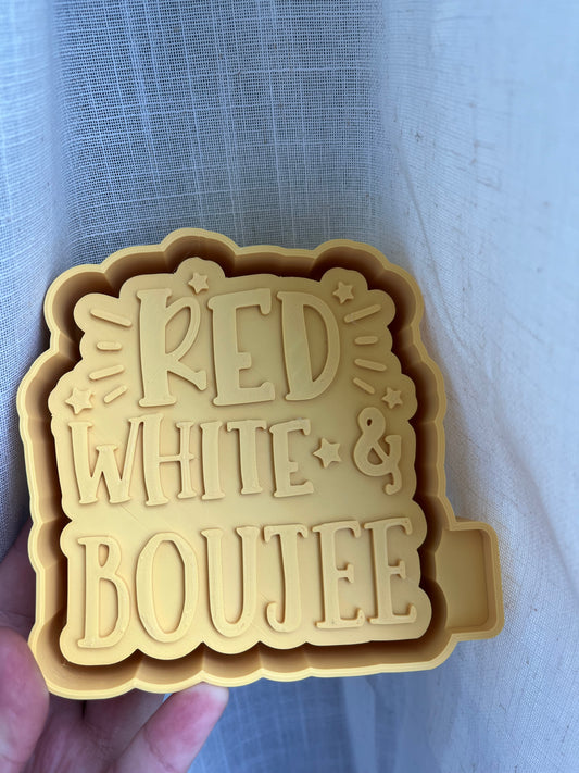 red white and boujee silicone mold for freshies