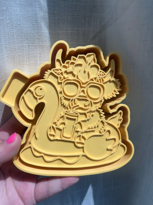 summer cow silicone mold for freshies