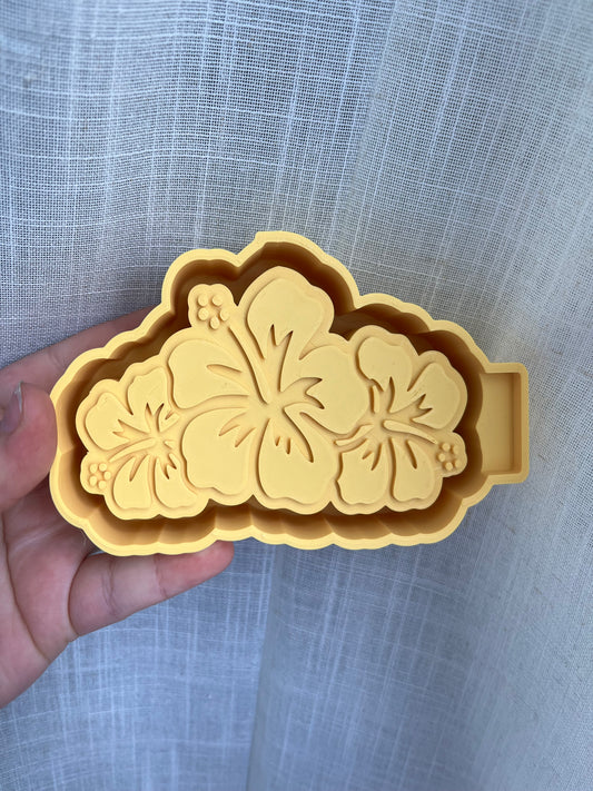 three hibiscuses silicone mold for freshies