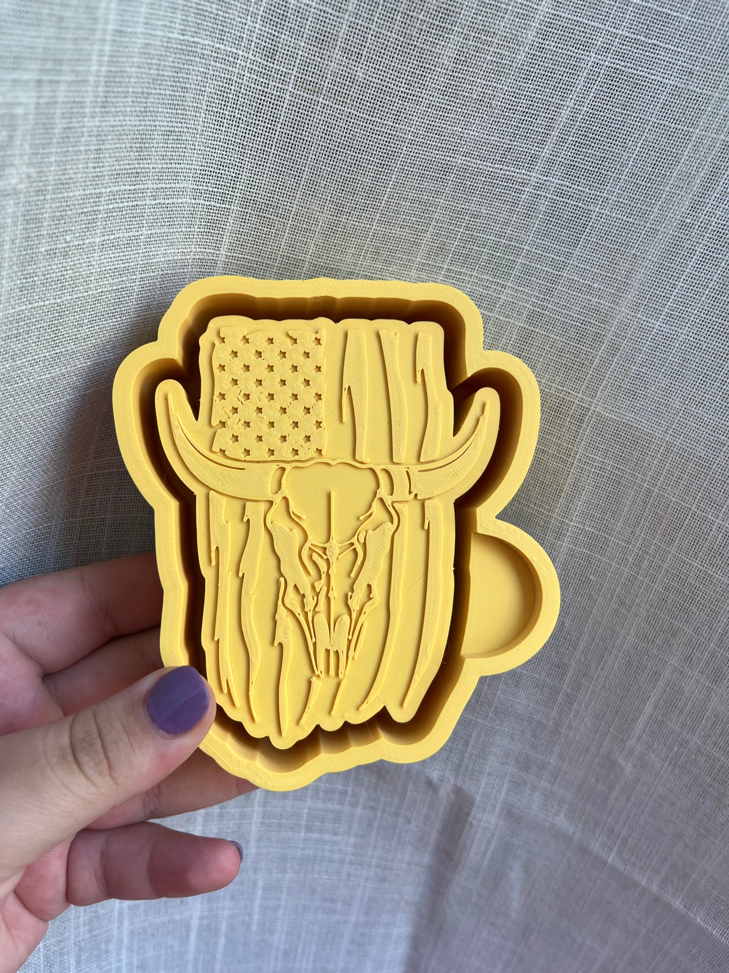 bull flag silicone mold for freshies