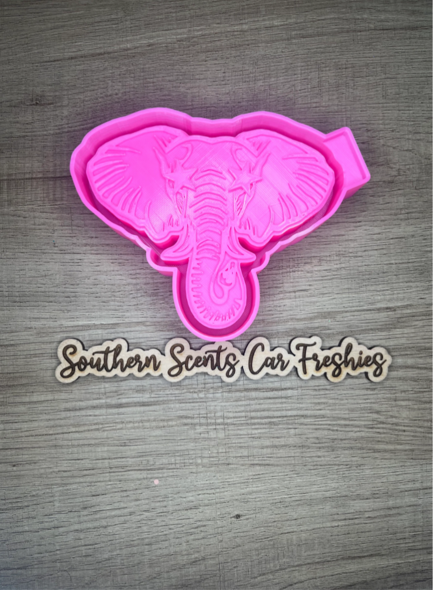 elephant with star eyes silicone mold for freshies