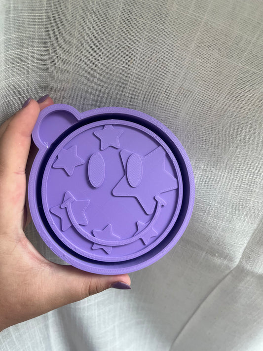 star smiley silicone mold for freshies