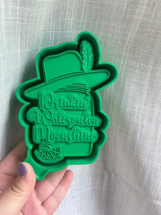 drinkin watermelon moonshine silicone mold for freshies