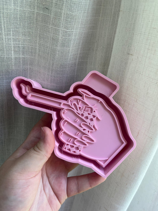 Western hand with lighter silicone mold for freshies