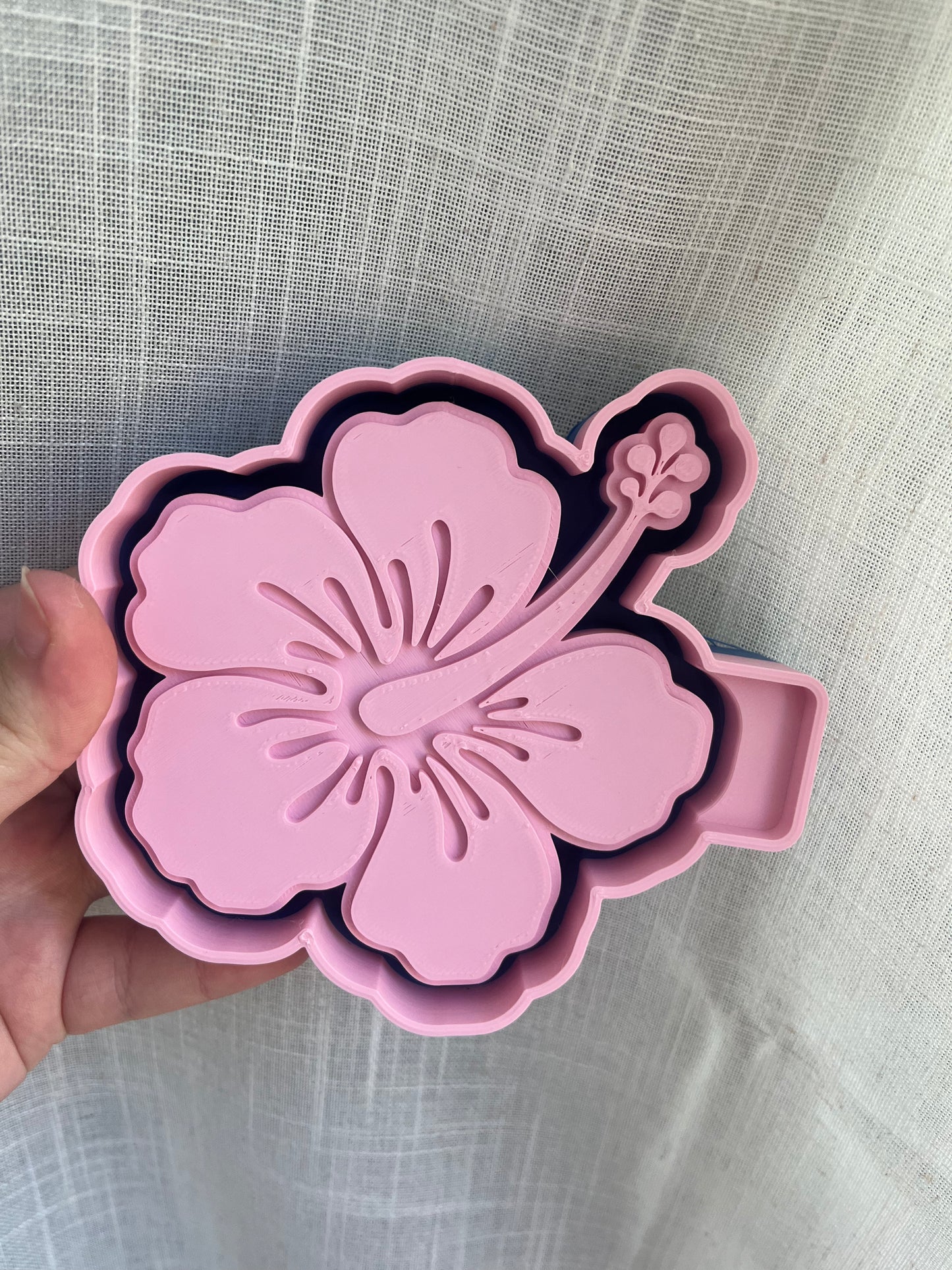 Hibiscus silicone mold for freshies