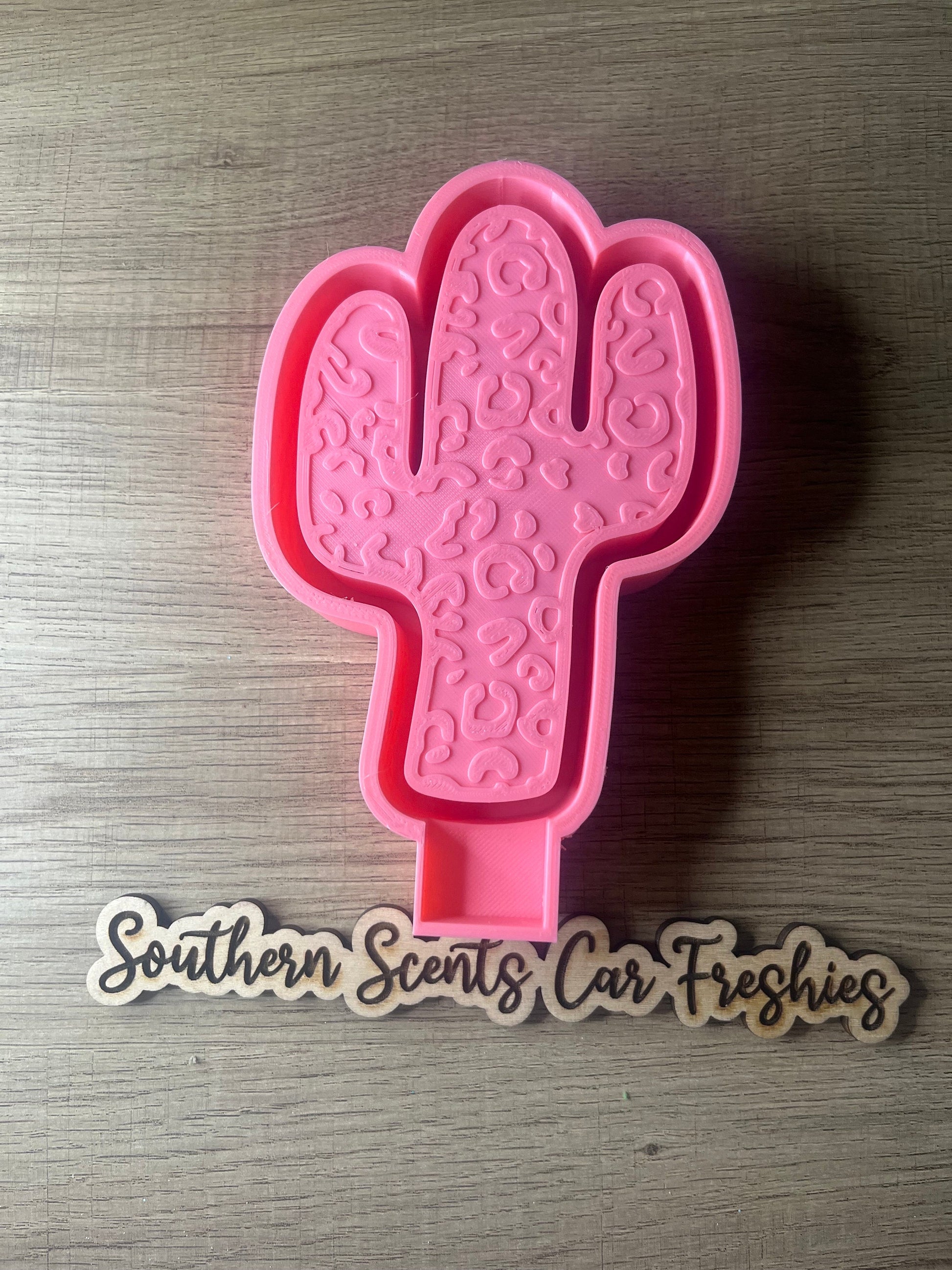 Cheetah print cactus silicone mold