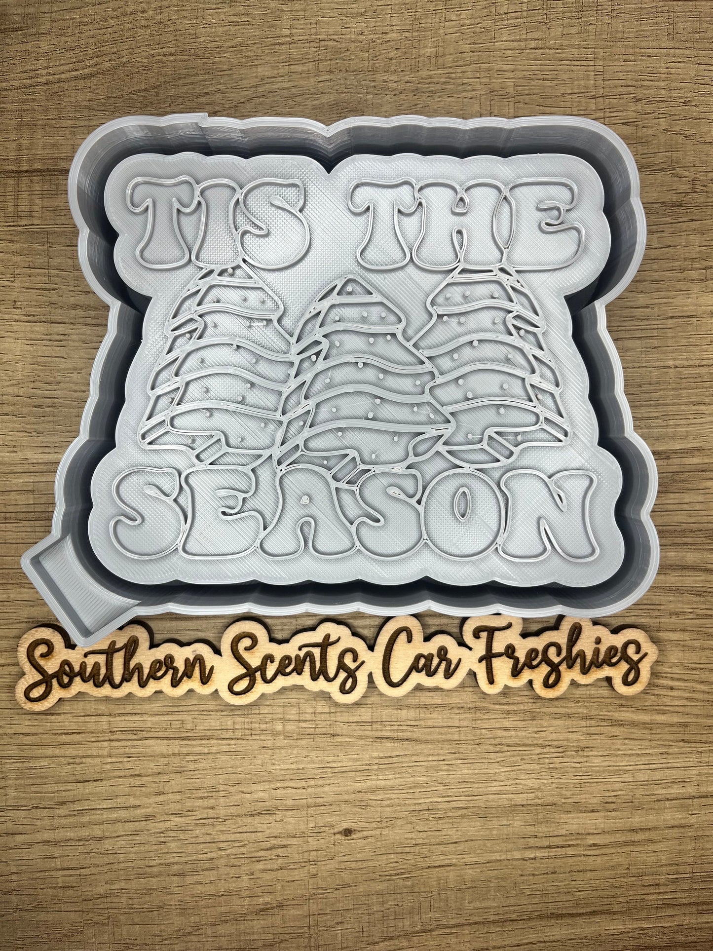 Tis the season silicone mold for freshies LARGE