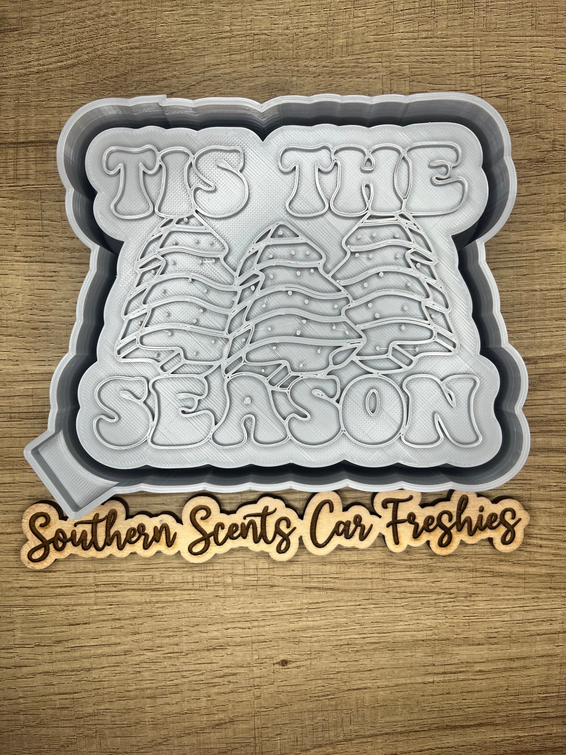 Tis the season silicone mold for freshies LARGE