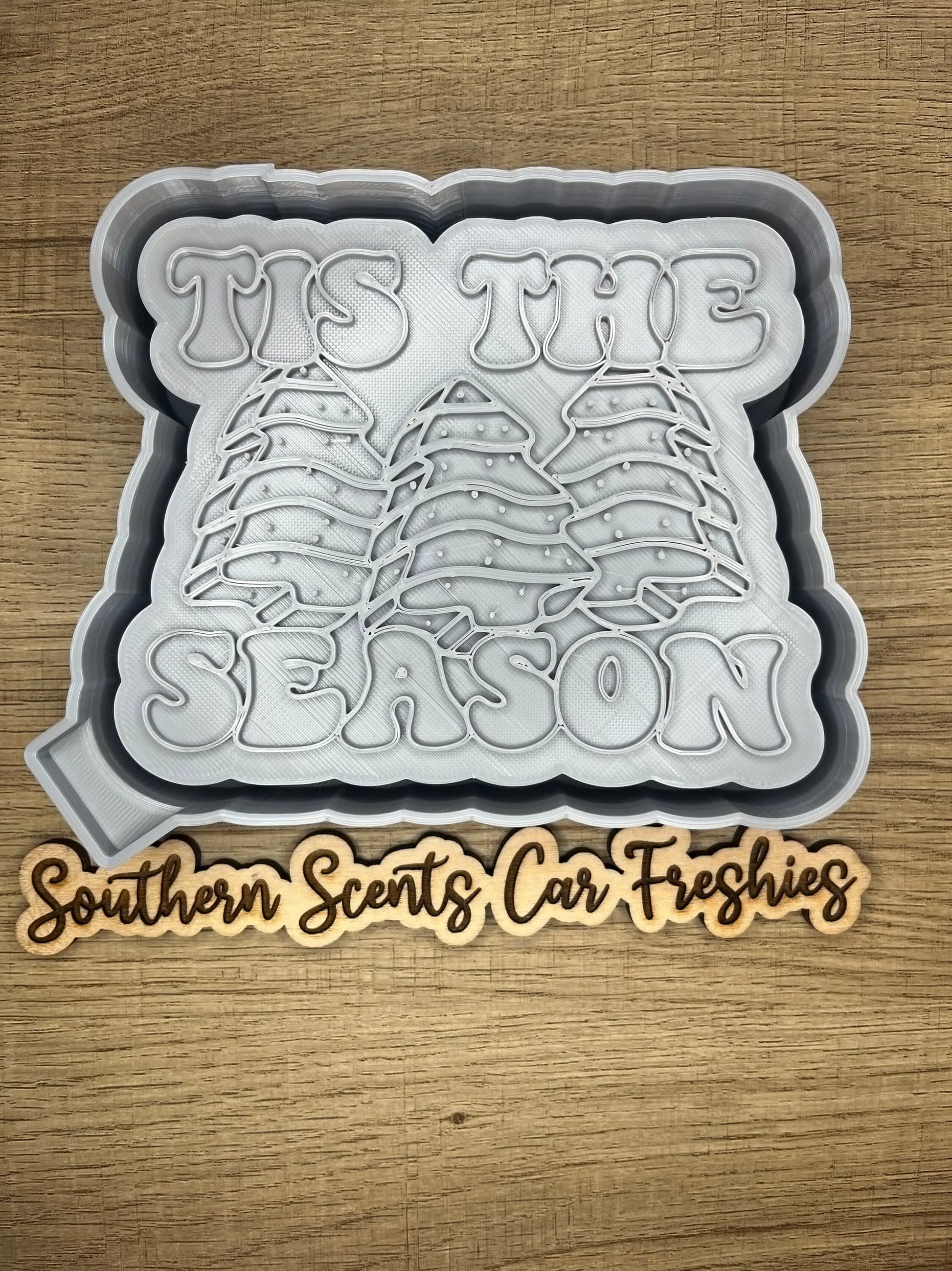 Tis the season silicone mold for freshies LARGE