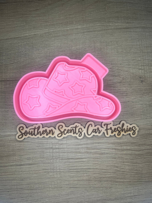 Star cowboy hat silicone molds for freshies