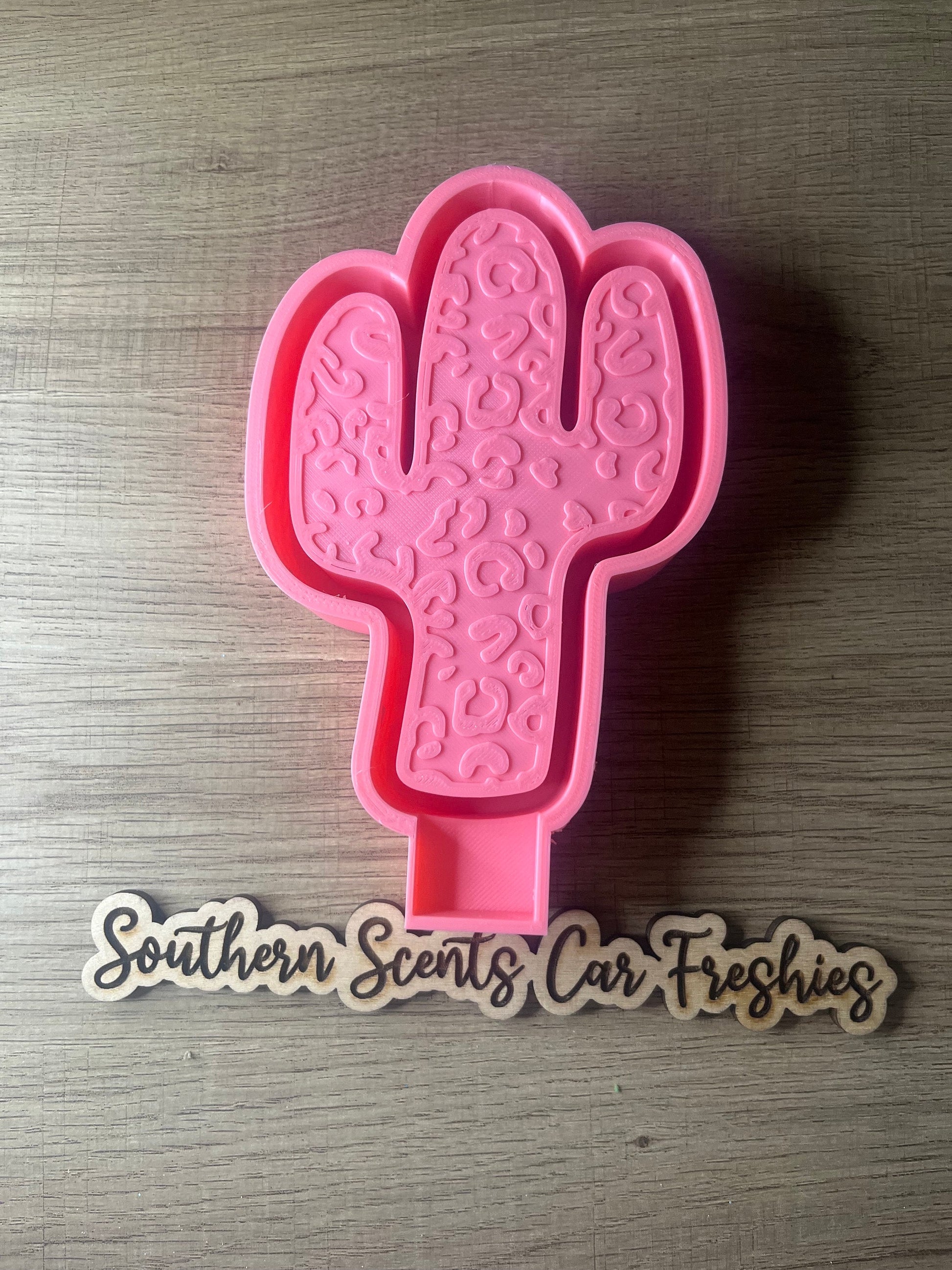 Cheetah print cactus silicone mold