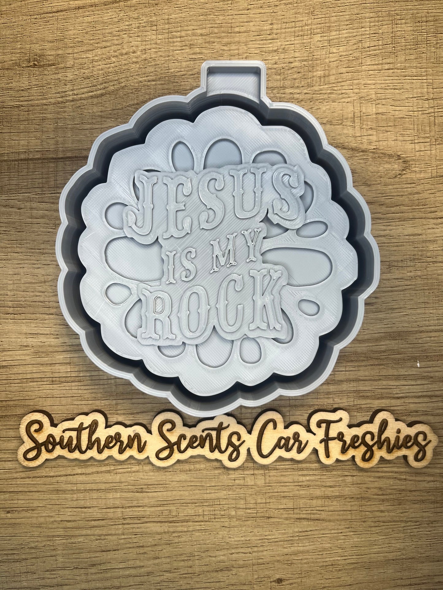 Jesus is my rock silicone mold for freshies