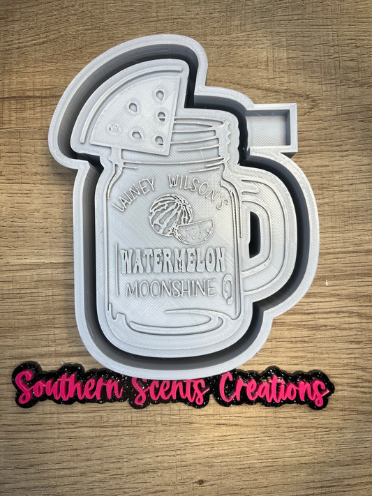 Watermelon moonshine silicone mold for freshies