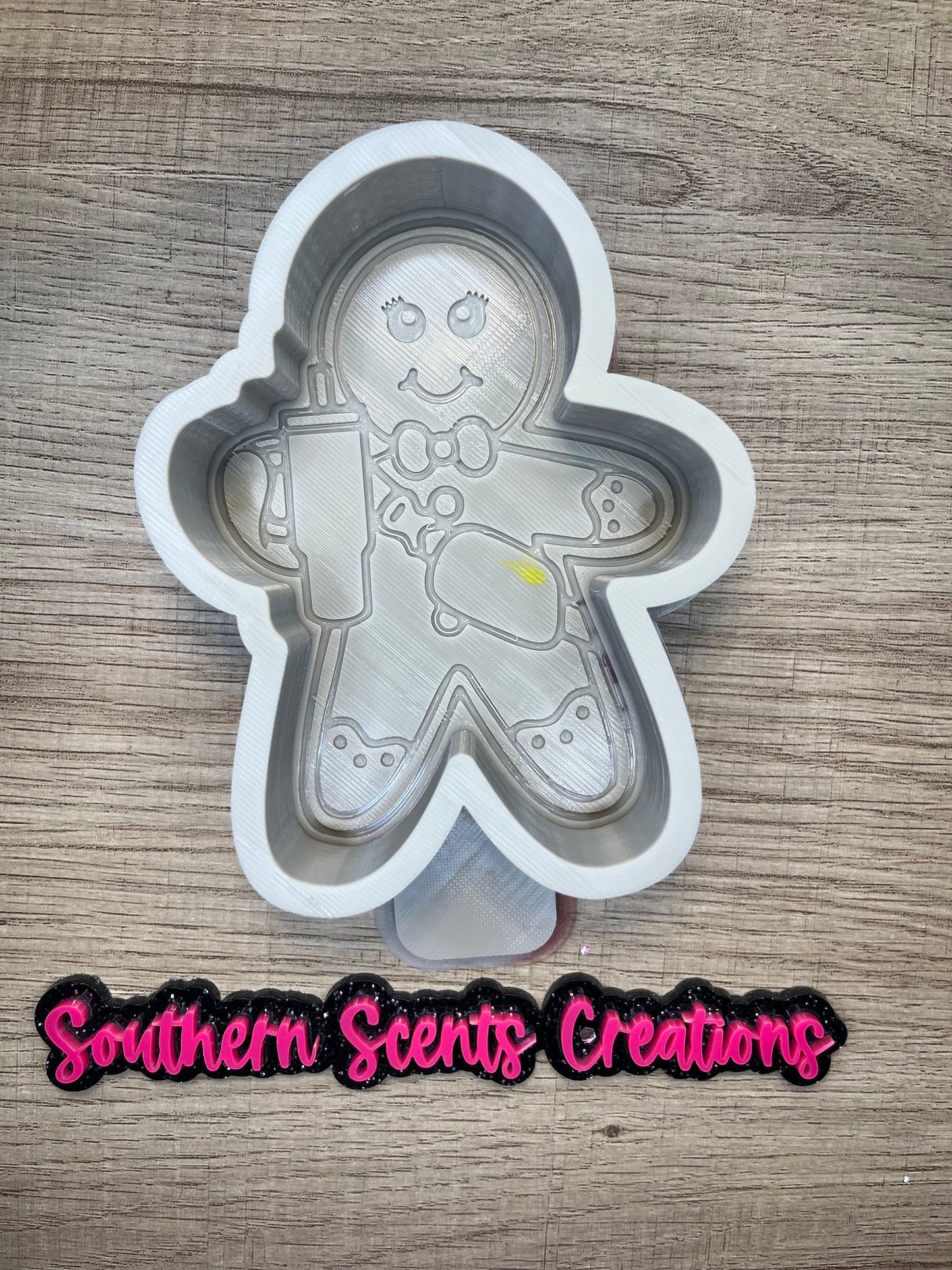 Boujee gingerbread girl silicone mold for freshies