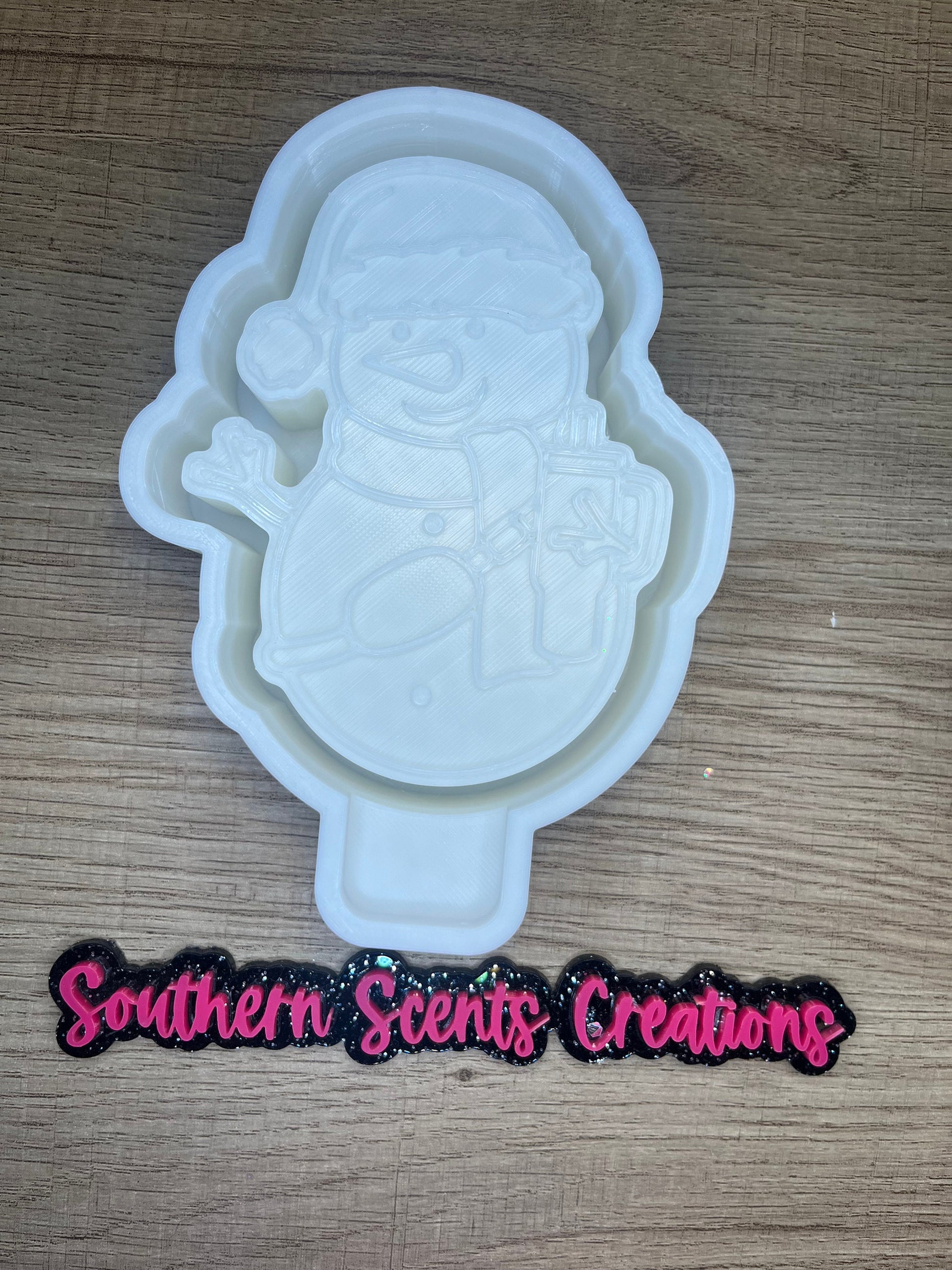 Boujee snowman silicone mold for freshies