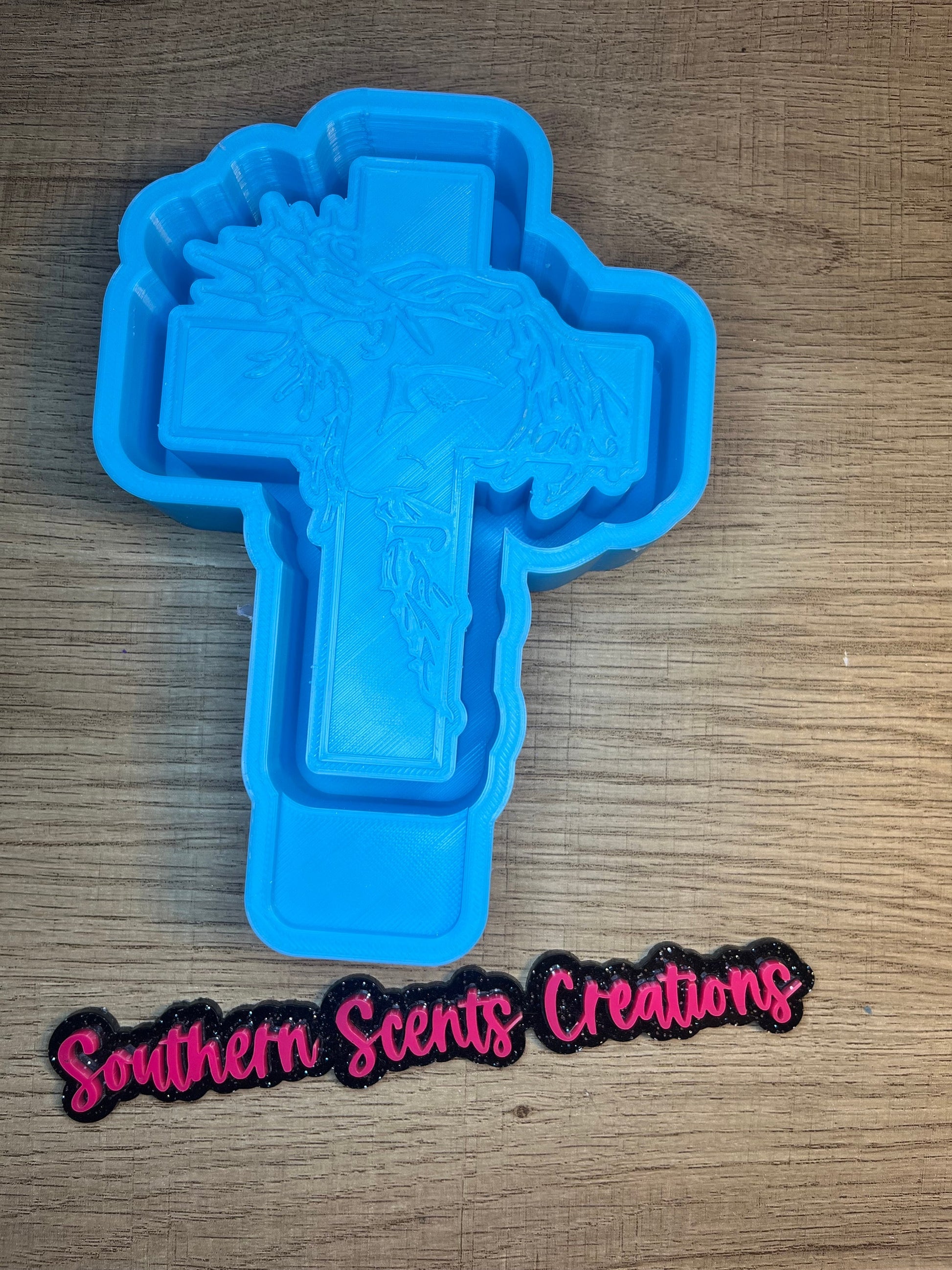 cross silicone mold for freshies