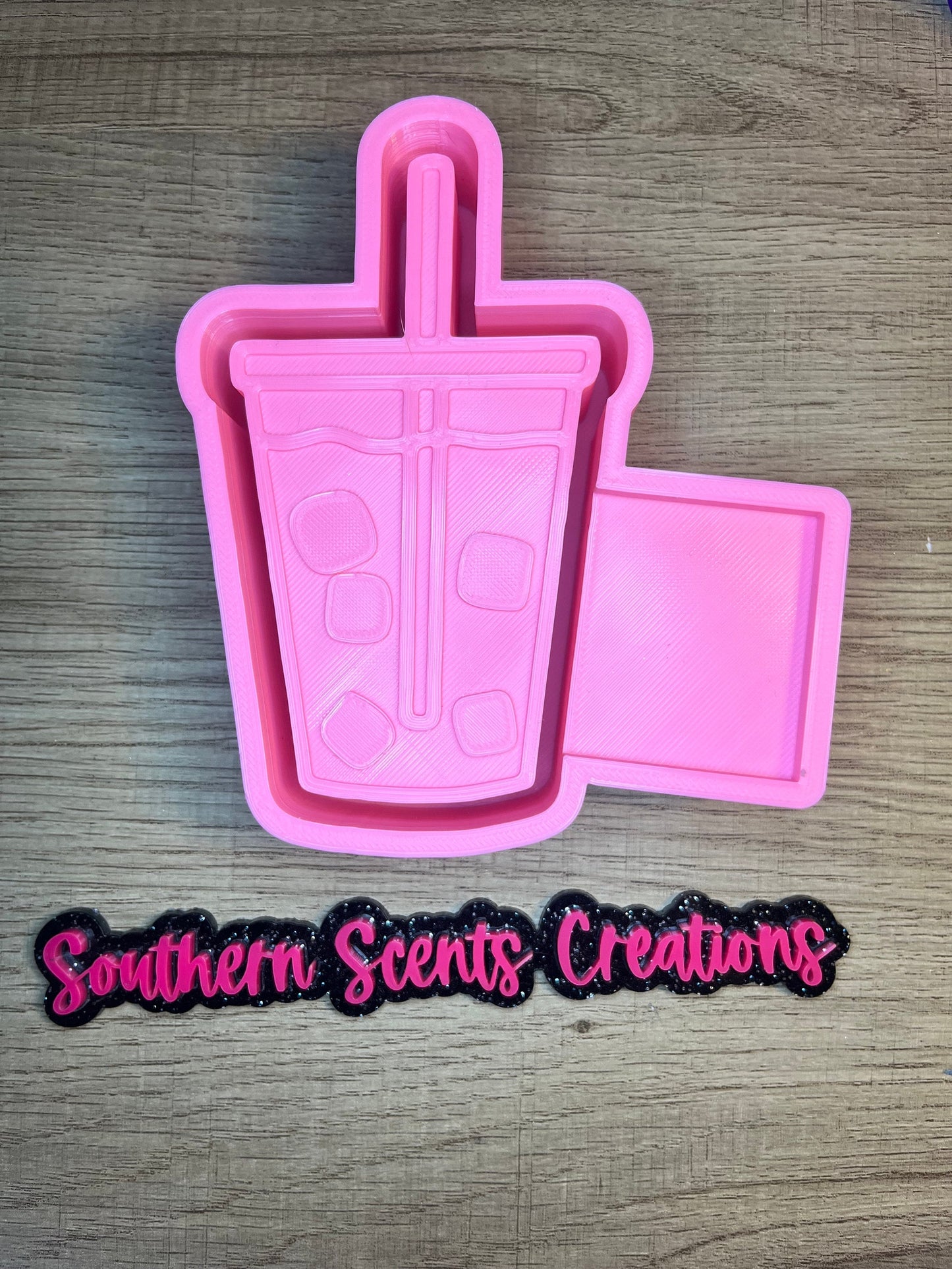 cute iced coffee silicone mold for freshies